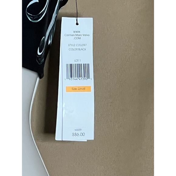 Carmen Marc Valvo Castello Scroll Ring Bikini Top S - Picture 7 of 7